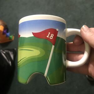 18th Hole Golf Coffee Tea Tee Mug Cup Green Flag